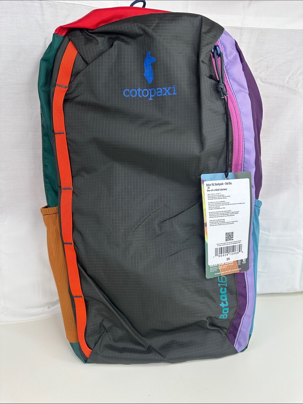 Cotopaxi Batac Del Día 16L Backpack One-of-a-Kind Multicolor Lightweight Daypack